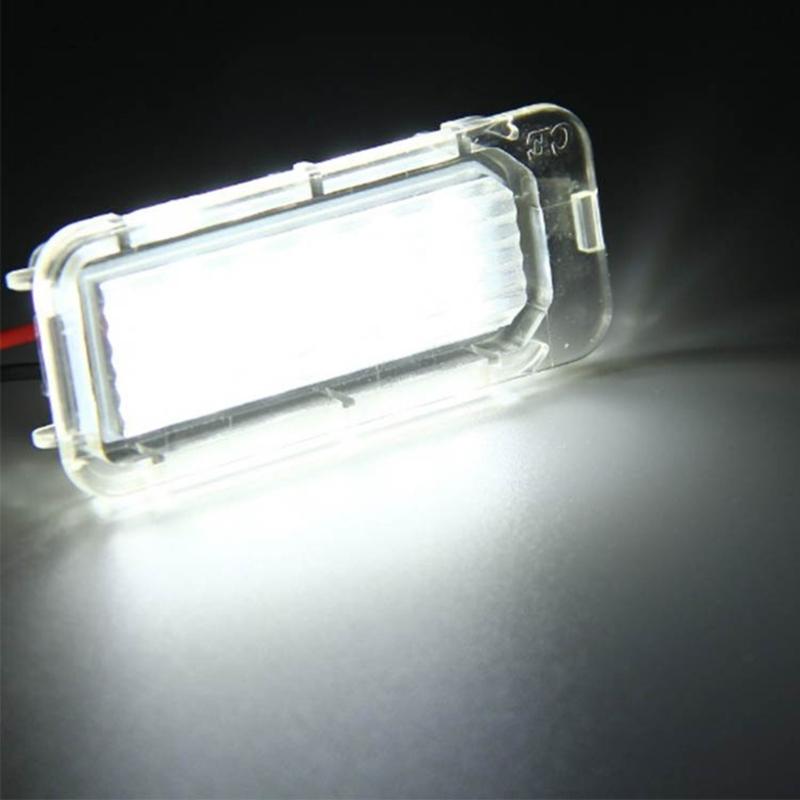 1 pereche ansamblu de lumină pentru plăcuță de înmatriculare cu LED complet alb-xenon pentru lampă pentru plăcuța de înmatriculare Focus 5D Mondeo Fiseta 6500K CAN-bus 12V