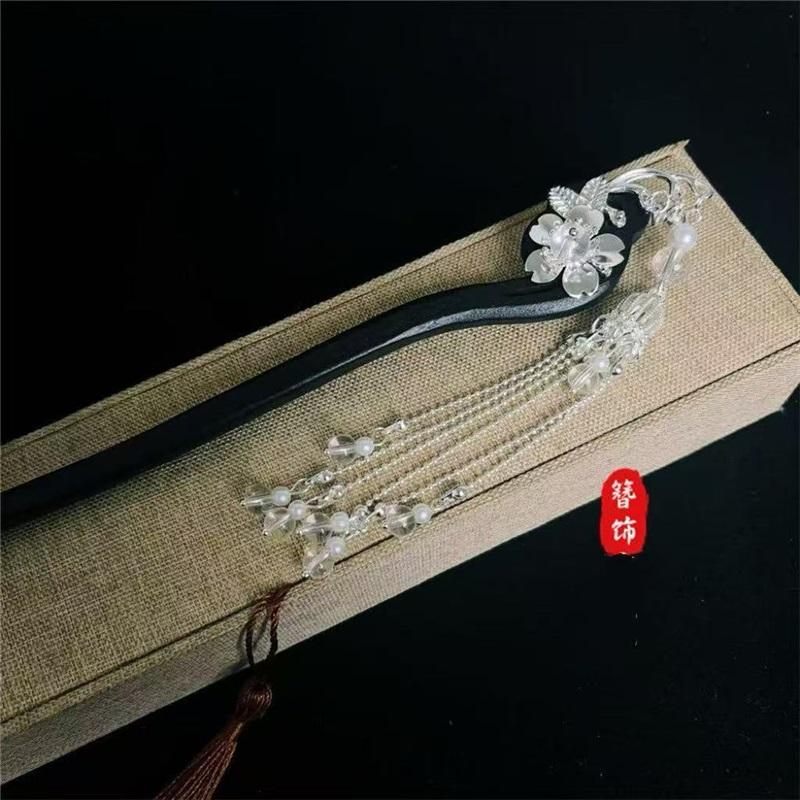 18cm Long Tassel Copper Coin Retro Hairpin Chinese Style Elegant Hair Stick Match Cheongsam Horse Face Skirt Women Ancient Style Hair Jewelry