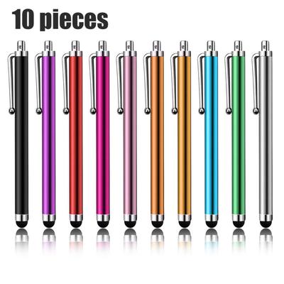Novo! 10 Pcs Capacitive Ten Stylus Digital Touch-screen Pen Compatível Para Ipad Iphone Tablet (misturado