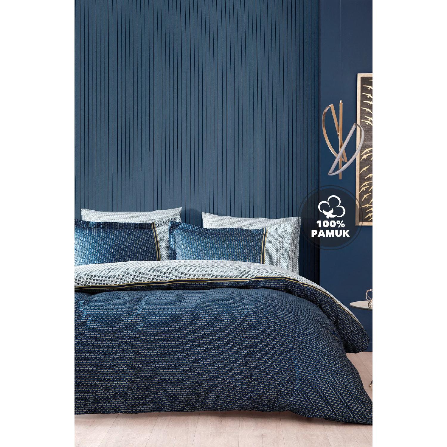 

Arch Double Satin Duvet Cover Set - Navy Blue тёмно-синий