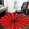 1pc Sunburst Pattern Office Round Area Rug, Indoor Mat Suitable ForOffice, Under Office Chairs Bedroom Living Room Home Decor, Room Decot052