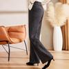 Women's Mid-Aged Elastic Waist Thermal Casual Pants