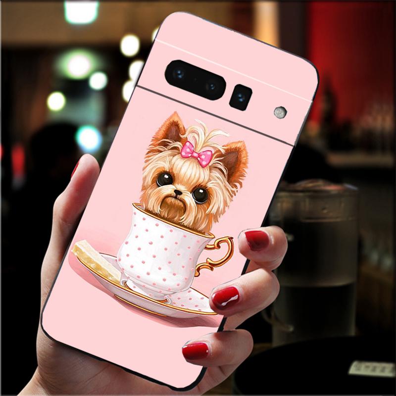 Phone Case For Google Pixel 10 9 Pro XL 9A 8 7 6 Pro Pixel 8A 7A 6A Pixel 8 7 6 5 Yorkshire Terrier Dog Puppy