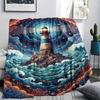 Colorful Starry Sky Sailing Print Flannel Blanket,High quality Comfortable for All Seasons,Home Decor,Warmth and Comfort,Perfect for Christmas Gifts