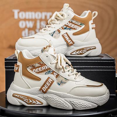 Chaussures décontractées montantes pour hommes quatre saisons semelle souple antidérapantes confort marche extérieure mode jeunesse Joker baskets à semelle épaisse