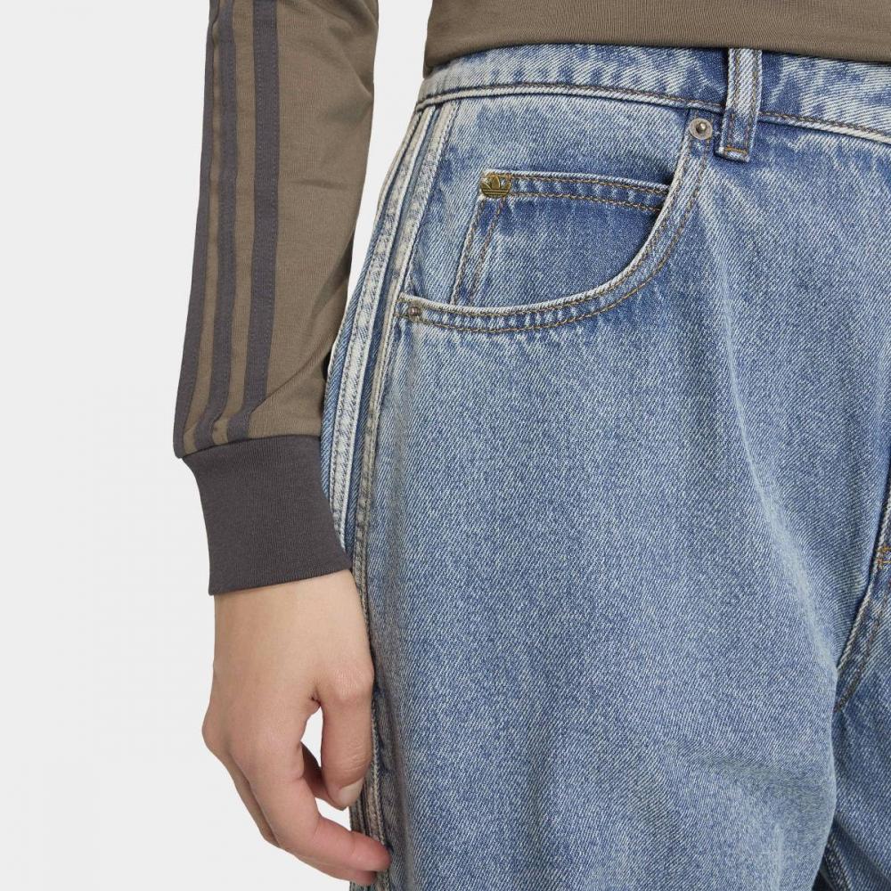 adidas High Rise Barrel Leg Denim Pants