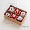 1 Box, Santa Claus and Snowman Felt Ball Pendant, for Christmas Tree, Christmas, Home and Window Display Decoration.