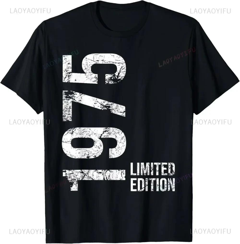 Prezent Urodzinowy Retro 1975 Koszulka Imprezowa Letnia Męska Y2k Codzienna Moda Luksusowa Wygodna Jakość Oversize Koszulka