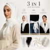 Lace Trim Shawls Solid Color Wraps Fashion Square Scarf  Beach