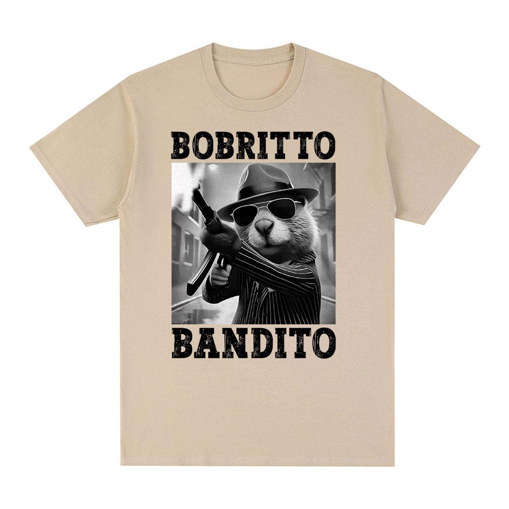 Bobrito Bandito Beaver Funny Meme T-shirt Men Women Clothing Fashion Humor T Shirts Summer Cotton O-Neck Tops T Shirt Streetwear