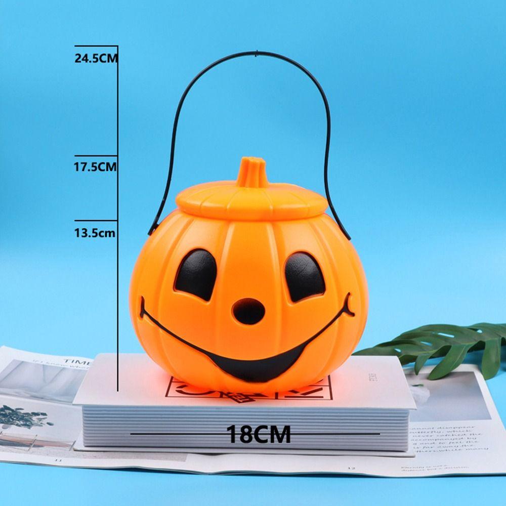 Seasonal Triangle Eye Halloween Pumpkin Jar Portable Holiday Toy Jack-O-Lantern Pumpkin Lantern Party Decoration