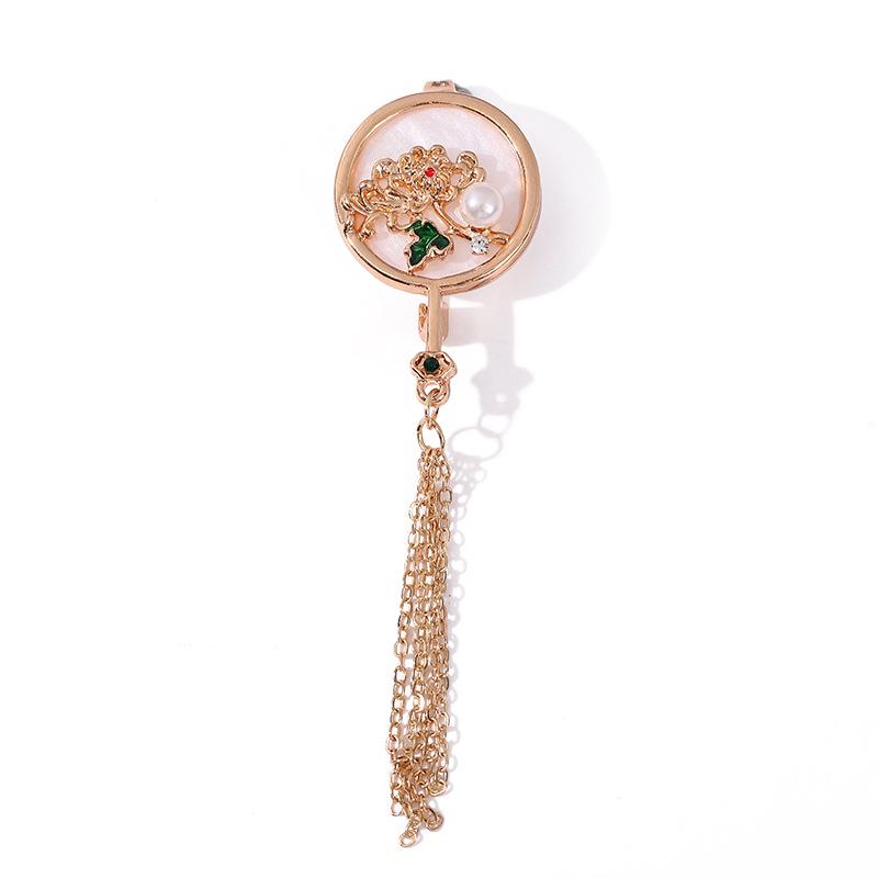 

Ретро китайский кулон с воротником ципао: Кисточка-брошь в традиционном стиле ханьфу In-stock, Fast Delivery