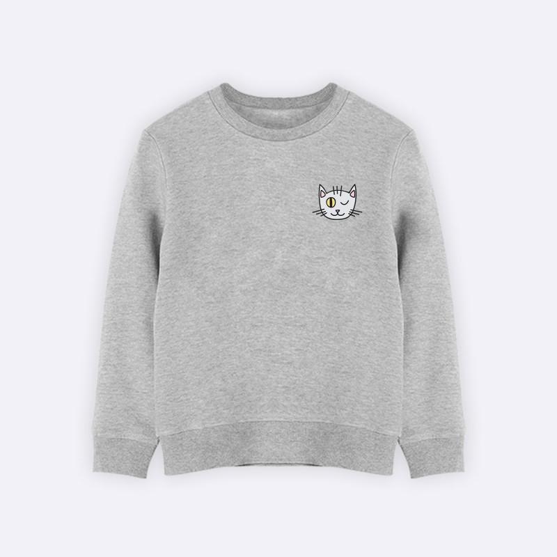 Children's Sweatshirt WINK CAT HEART