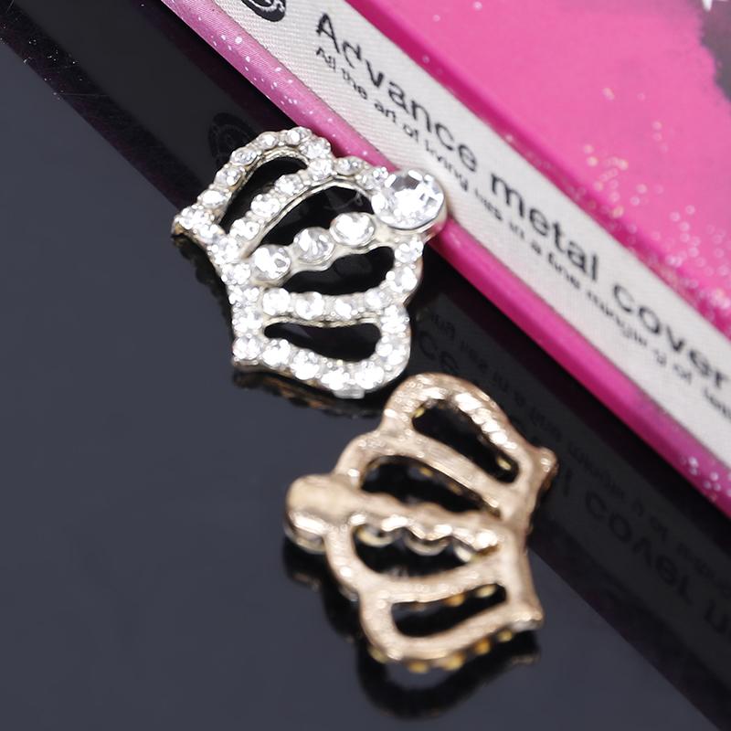 Engood 100Pcs Rhinestone Crown Button DIY Handmade Clothing Decorative Sewing Trim Embellishments Craft Jewelry Accessories