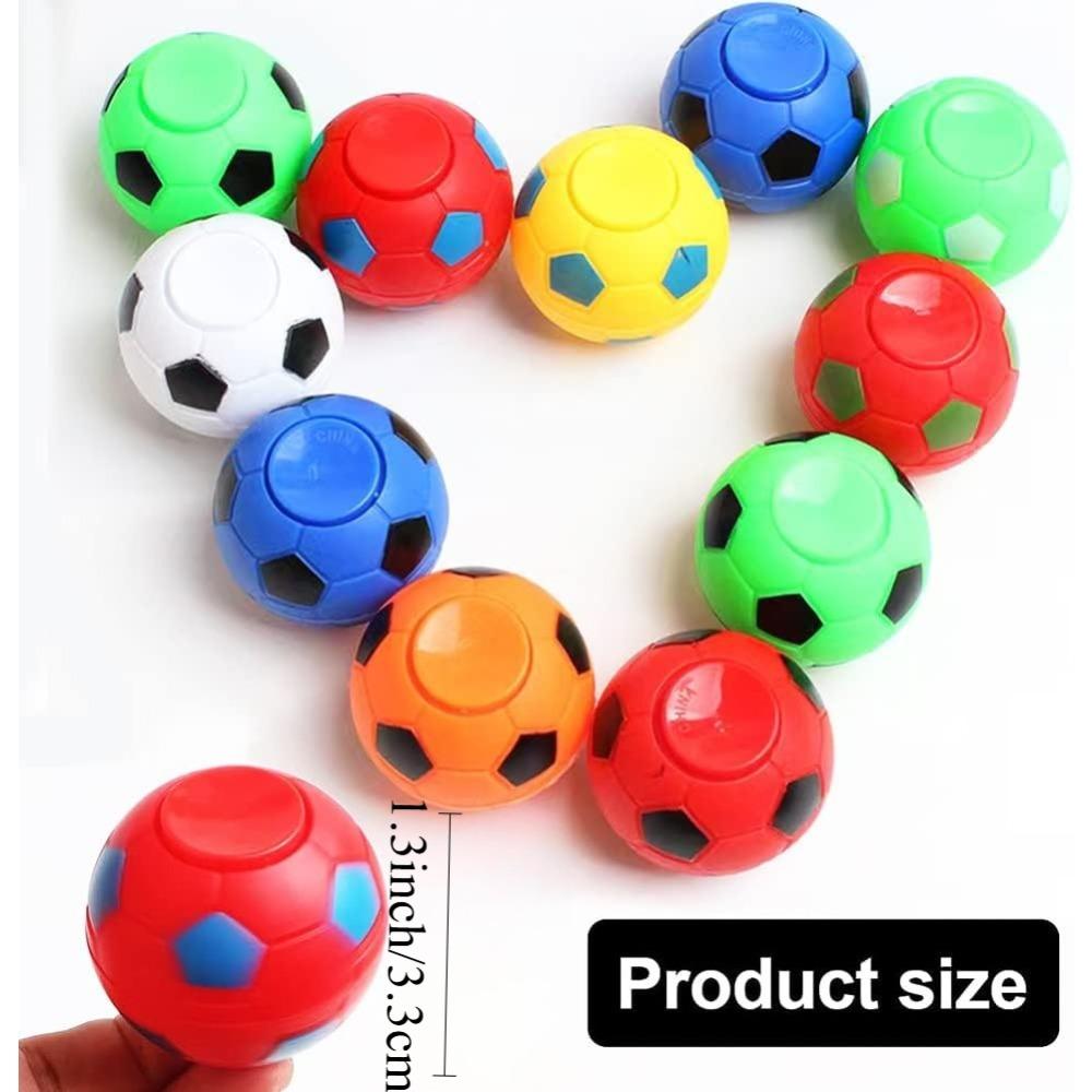 10-100 Pcs Mini Soccer Ball Fidget Spinners Rotatable Finger Stress Balls Party Favors Goodie Bag Stuffers Classroom Prizes