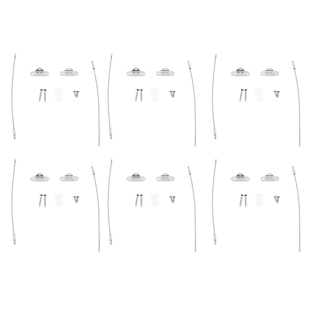 6PCS Furniture Anchors for Baby Proofing Stainless Steel Anti Tip Furniture Straps Adjustable Length for Bookshelf Bookcase Cabinet