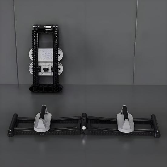 Split Machine Leg Stretcher Silent Foldable Simulated Ski Machine Home Gym Leg Stretching Pelvic Floor Muscle Trainer Full Body Slimming Workout