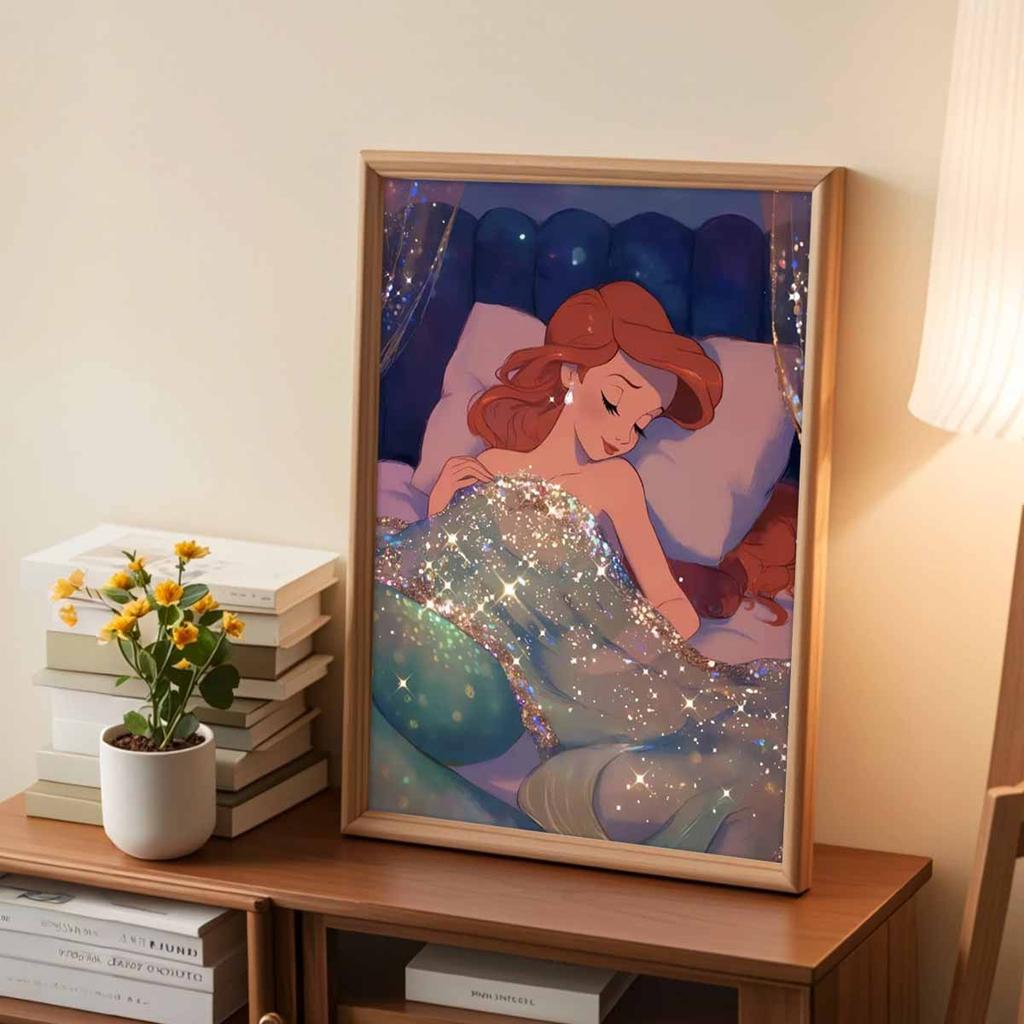 Full Round Diamond Painting The Sleeping Princess Art Rhinestone Picture Mosaic DIY 5D Cross Stitch Embroidery Home Decoration