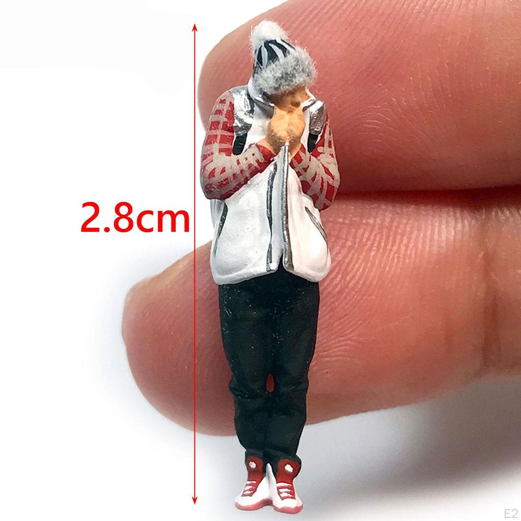 1/64 Models People Figures Resin Dollhouse Model Diorama Scenery Photography Prop Painted