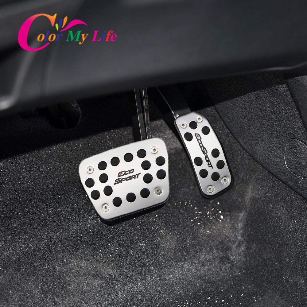 Color My Life Car Pedals for Ford Ecosport 2012 2013 2014 2015 2016 2017 Accelerator Pad Covers Pads MT AT