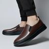 Mode Heren Casual Leren Schoenen Leer Slip-on Herenschoenen Bruiloft Dres Mocassins Heren Zakelijk Kantoor Loafers Alles-passende Flats Schoenen