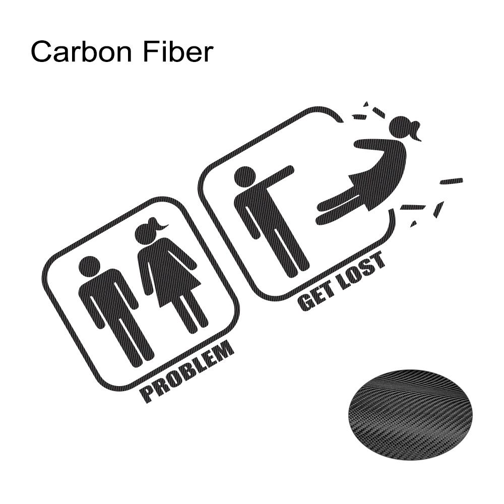 Car Stickers Man Woman Relationship Problem Get Lost Funny Vinyl Decal For Auto SUV Truck Window Bumper Waterproof Accessories