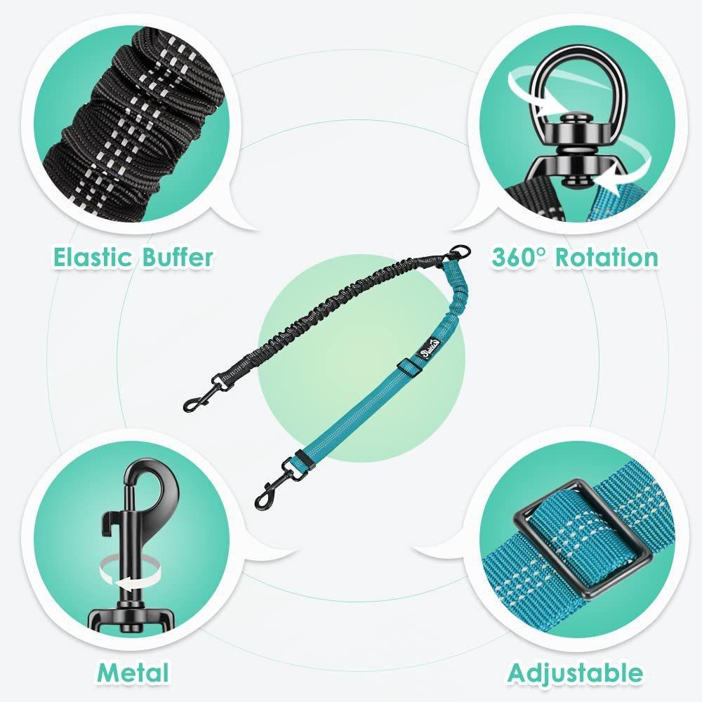 2 in 1 Two Dog Lead Reflective Two Dog Traction Leash Cat Leads Double Dog Leash  Pet Puppy