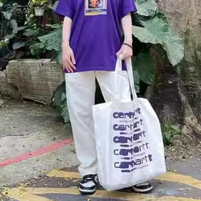 New Carhartt WIP Cotton Tote Bag, Shopping Bag, Shoulder Bag, Handbag Regular Unisex Beige CHXBGI032928M-BGS
