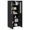 Highboard Black Oak Effect 69.5 x 34 x 180 cm