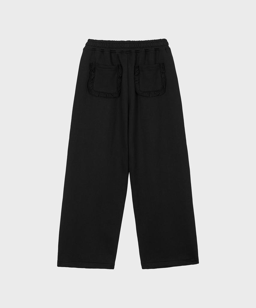 Alkialka Frill Wide Pants (Black)
