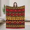 Colorful Traditional Ethnic Tribal Pattern  Blanket  Fleece Awesome Warm Throw Blanket for Bedding Lounge Spring Autumn,