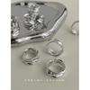 Mobius Electroplated Real White Gold Opening Adjustable Cold Wind Metal Liquid Ring Index Finger Ring