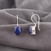 Lapis Lazuli Earrings Handmade Gemstone Jewelry, 925 Solid Sterling Silver Earrings, Unique Design Jewelry Earrings