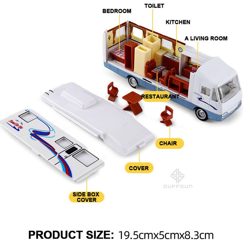 1/32 Serin Mini Karavan Oyuncak Döküm Geri Çekme Eğlence Aracı Çocuklar için