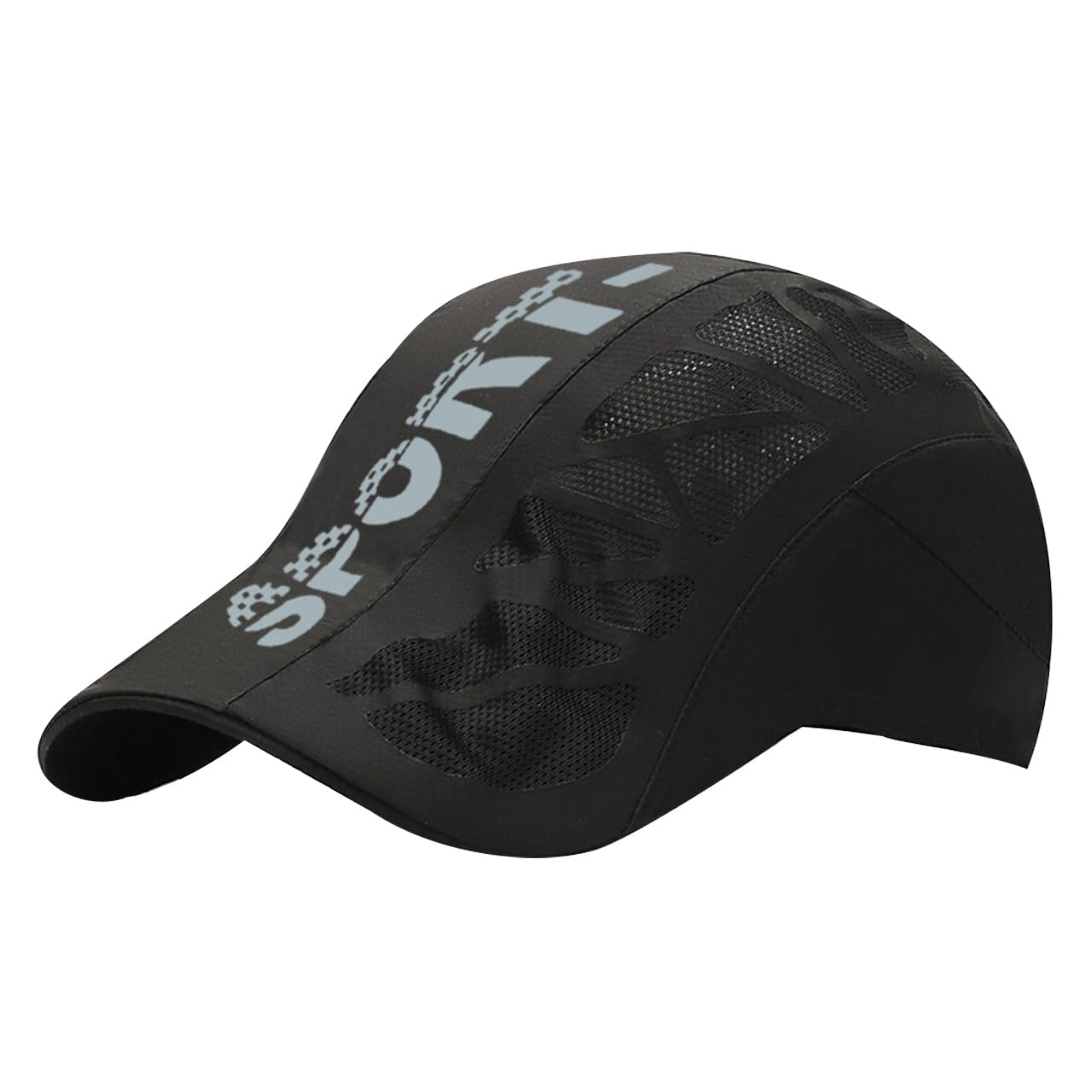 

Кепка-сетка White Fang CA781 с английскими буквами, идеально подходящая для улицы и логотипа, мероприятий, бега, спорта, мужская, женская (черный) чёрный