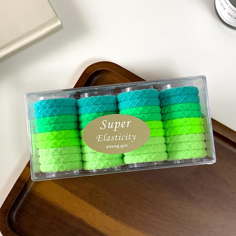 

Подарочная коробка с детскими резинками для волос конфетных цветов, бесшовные резинки высокой эластичности для высоких хвостов