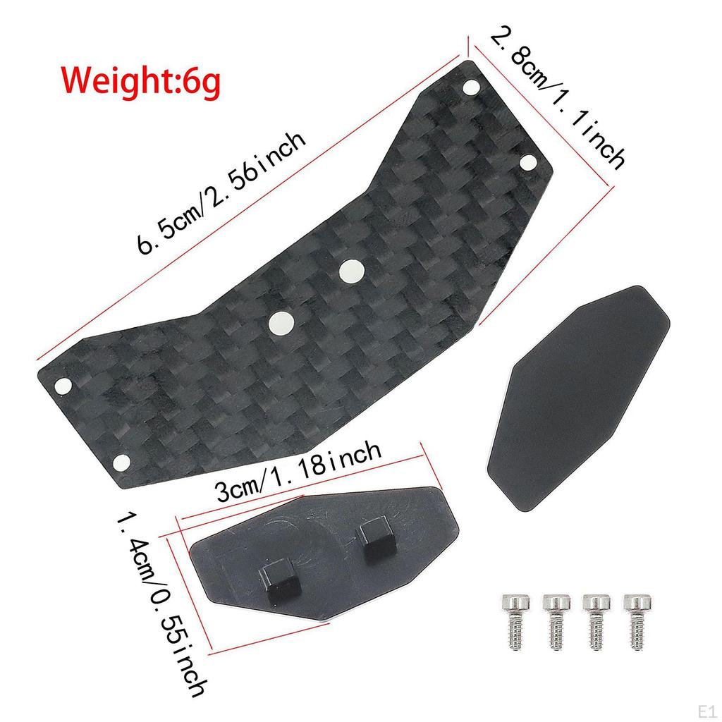 RC Tail Wing Truck Accessory Carbon Fiber Replacement for Micro-b 2WD Buggy 1/24 Wear Resistant