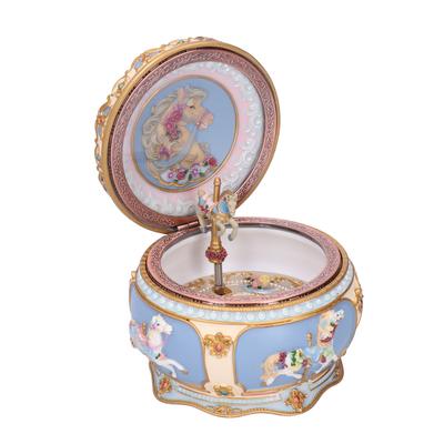 Rotation Horse Music Box LED Lights Luminous Carousel Music Box Desk Decoration Gift