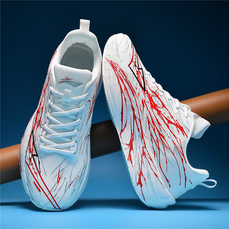 Autumn new carbon plate non-slip primary and secondary school sports shoes running racing shoes youth running shoes parent-child shoes