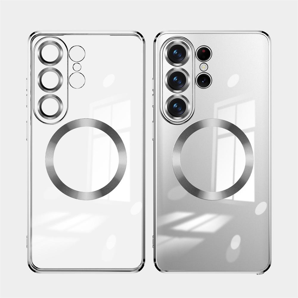 

Luxury Transparent Thin Magnetic Phone Case For Samsung S26 Ultra S26 Plus Lens Protection For Magsafe Wireless Charge Cover Galaxy S26 Ultra