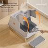 Stainless Steel Cat Bedpans Anti-splash Cover Cat potty New Cat Litter Box  Pet Supplies