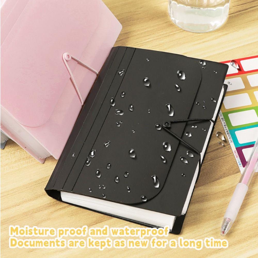 Vertical A6 Bill Storage Booklet Strap Design A6 File Folder  Receipt Collection