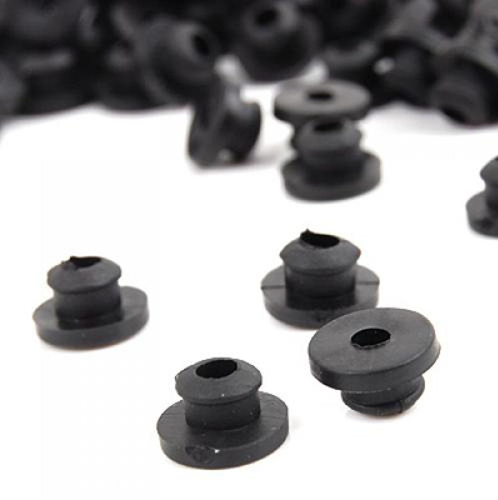 100Pcs Black Rubber