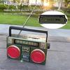 Portable Retro Emergency Radio Solar Panel Vintage FM AM SW Radios Wireless Bluetooth Speaker Music Box Support TF Card U Disk