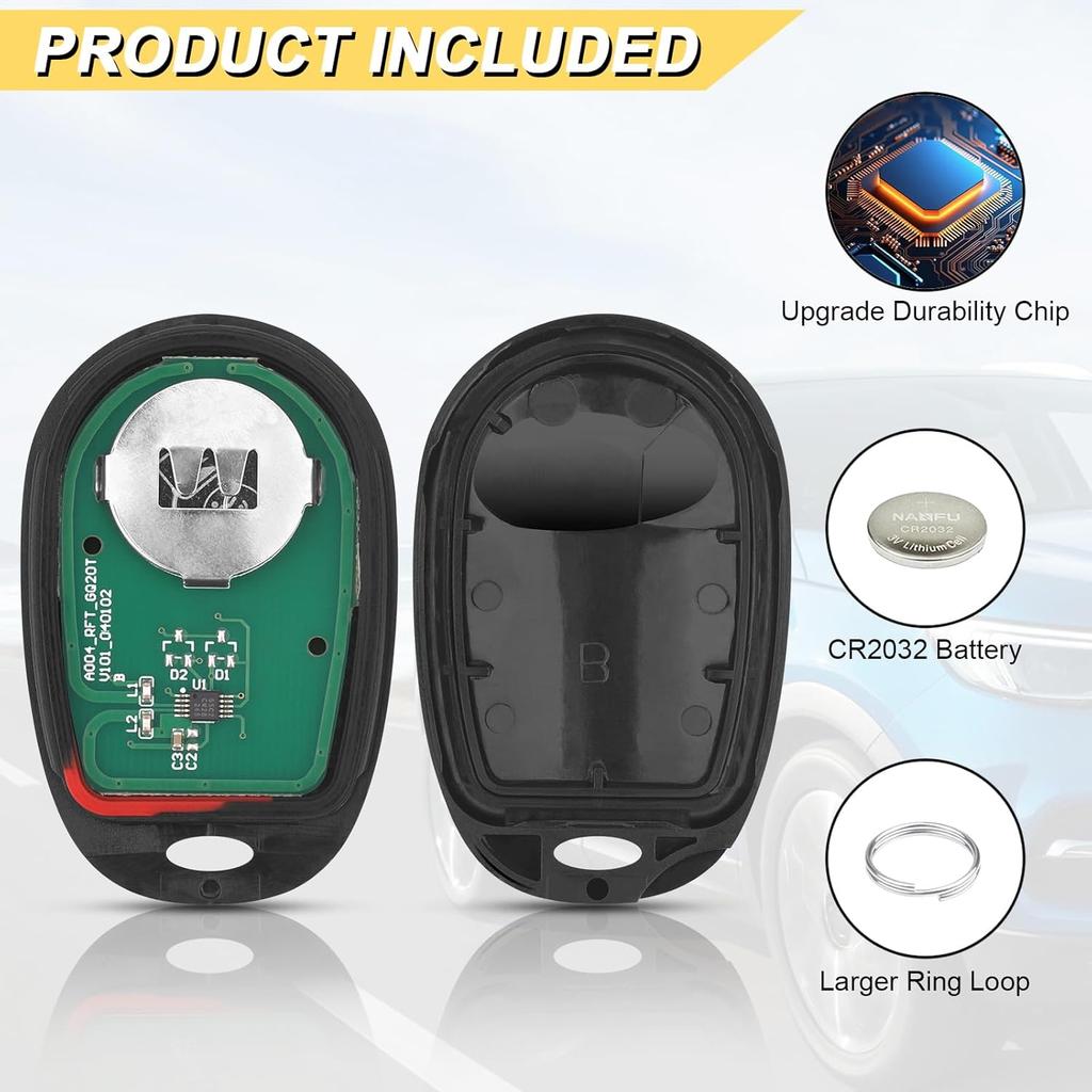 Key Fob Replacement for 2008-2013 Toyota Highlander/ 08-18 Sequoia/ 04-17 Sienna/ 05-16 Tacoma/ 07-18 Tundra Car Keyless Entry Remote