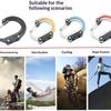 1Pcs Aluminum Alloy Hook D-Type Multifunctional Hook Outdoor 360 Degree  Rotatable Quick Release Fishing And Camping Buckle