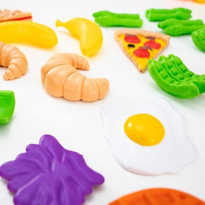 KidKraft - 115 Accessoires pour cuisine enfant dont fruits légumes, pizza, gauffres factices