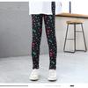 Calça legging feminina 2t-12t, primavera e outono, fina, elástica, estampada, coreana, roupas de verão