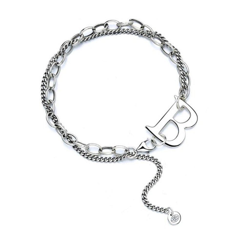 High-quality 925 Sterling Silver Bracelet, Double Chain B Bracelet B196 925 Silver Bracelet (Wfgie3N)
