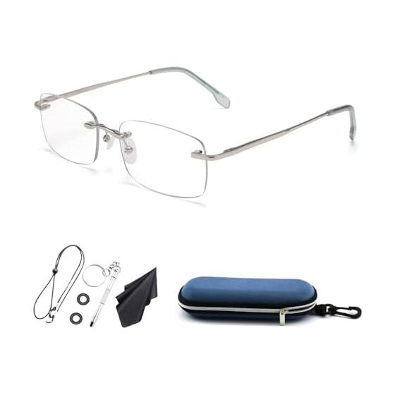 [Soarea] Reading Glasses for Men and Women, Stylish Reading Glasses, Blue Light Protection, Lightweight, Reading Glasses, Frameless Reading Glasses,
